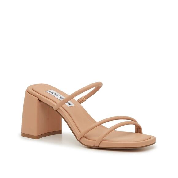 NWOT Steve Madden Gemeni Block Heel Square Open Toe Slip on Sandal Size 7 - Picture 1 of 6